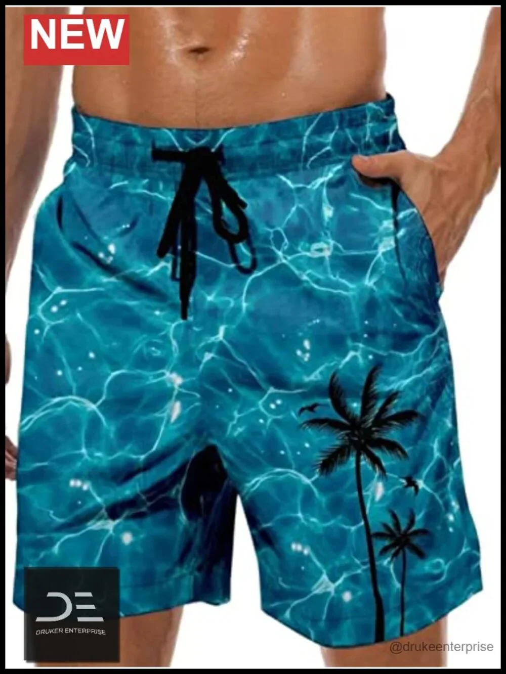 Men's Swim Trunks Mesh Lining Board Shorts Quick Dry